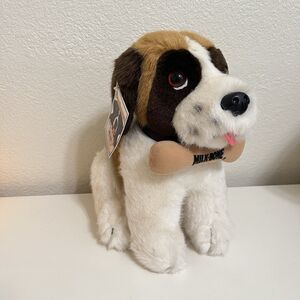 Dakin Beethoven Milk-Bone Plush Dog 11" Stuffed Animal with Bone & Tags 1993
